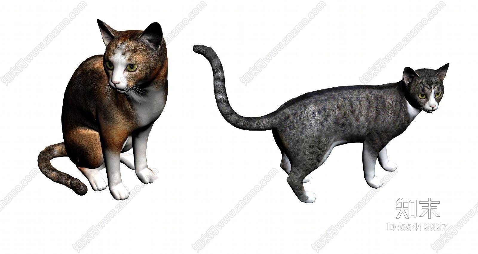 现代俄罗斯猫3D模型下载【ID:55413837】