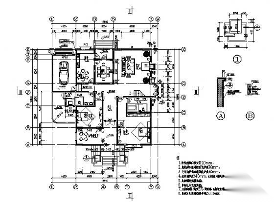 某二层小别墅建筑方案图cad施工图下载【ID:149918187】