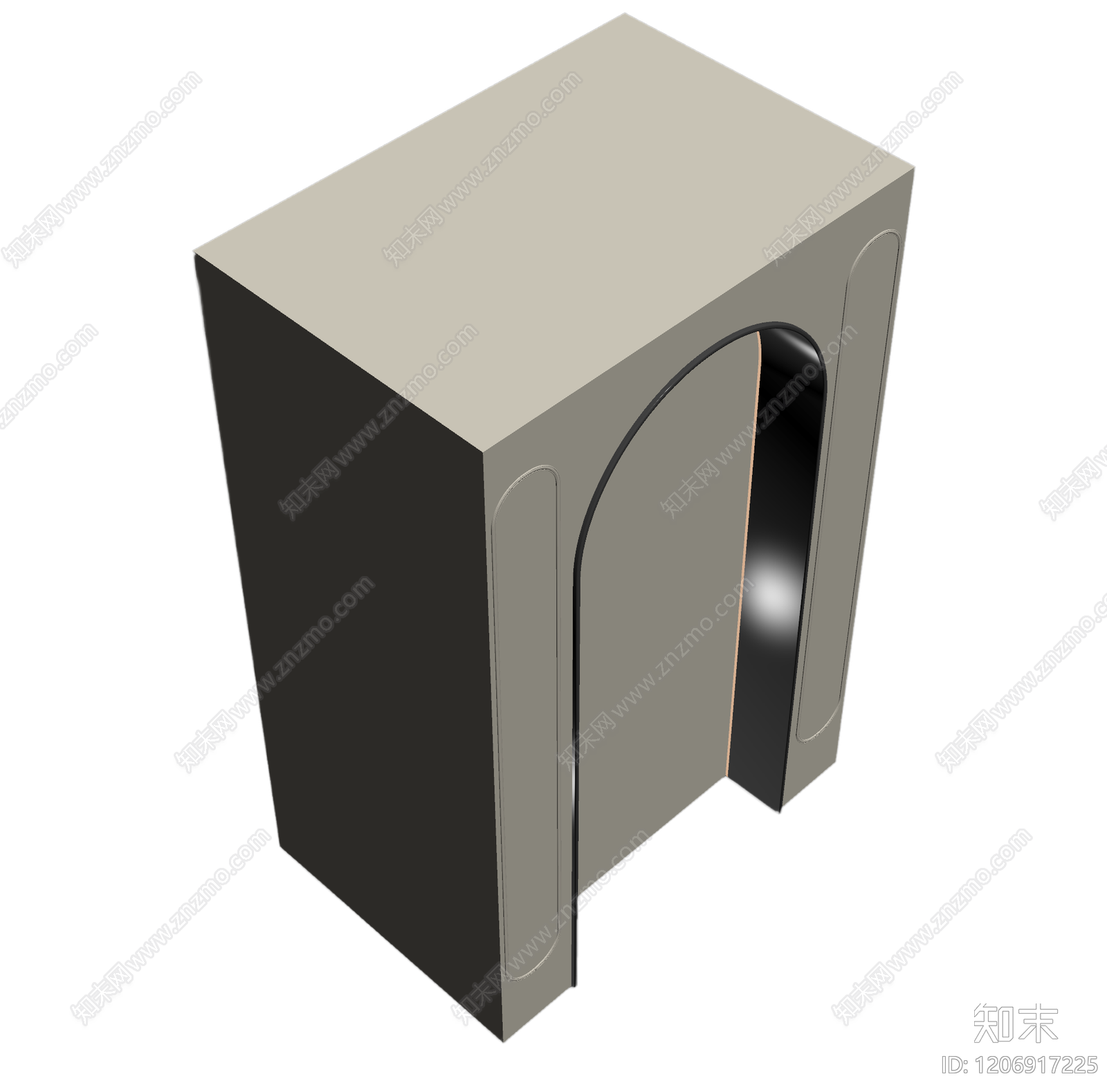 拱形门框装饰构件3D模型下载【ID:1206917225】