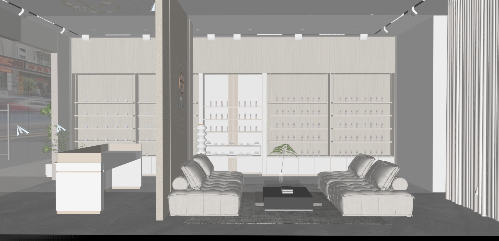 现代美妆店SU模型下载【ID:1215968057】