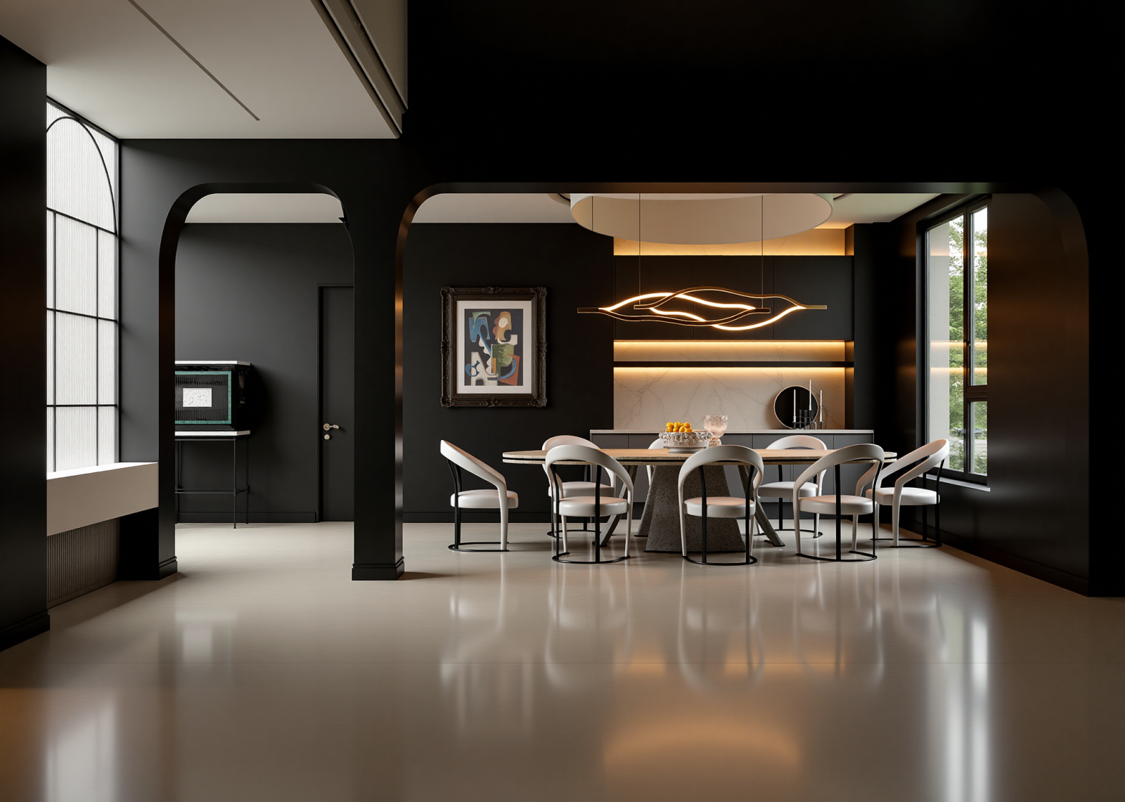 法式民宿大厅3D模型下载【ID:1215152003】