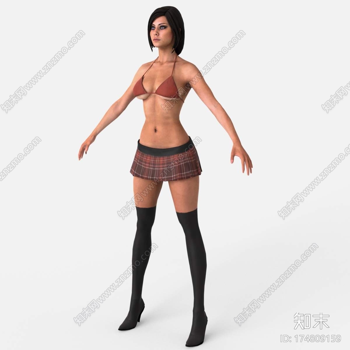 《死侍》里的女粉丝CG模型下载【ID:174809159】