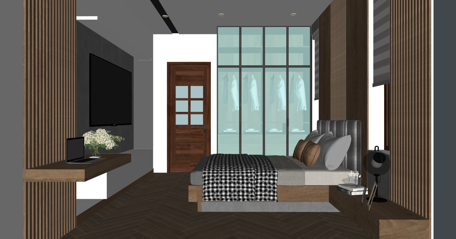 现代家居卧室SU模型下载【ID:1216059152】
