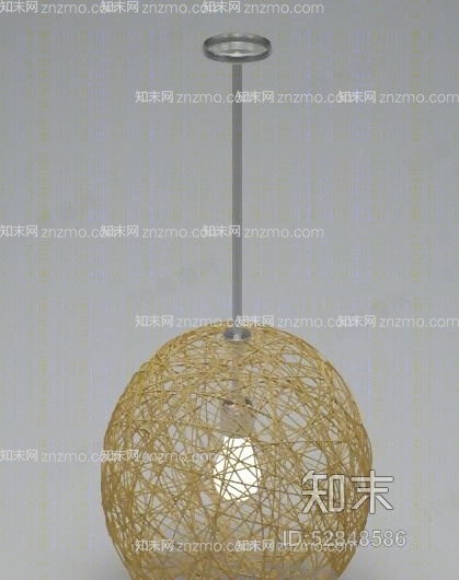 现代铁艺吊灯3D模型下载【ID:52848586】