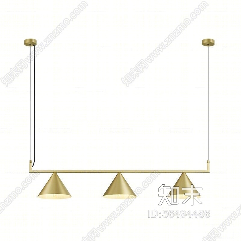 现代金属吊灯3D模型下载【ID:56494486】