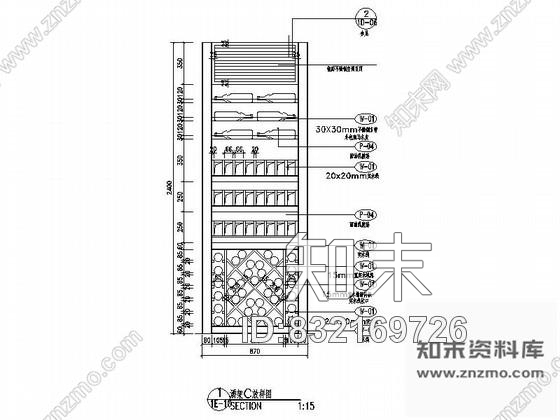 图块/节点广东某酒坊酒架C详图cad施工图下载【ID:832169726】