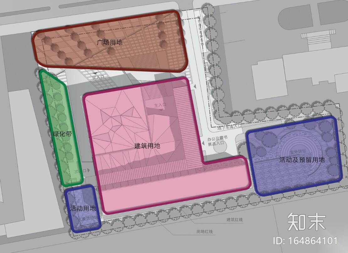 [上海]奉贤绿色科技图书馆建筑方案图cad施工图下载【ID:164864101】