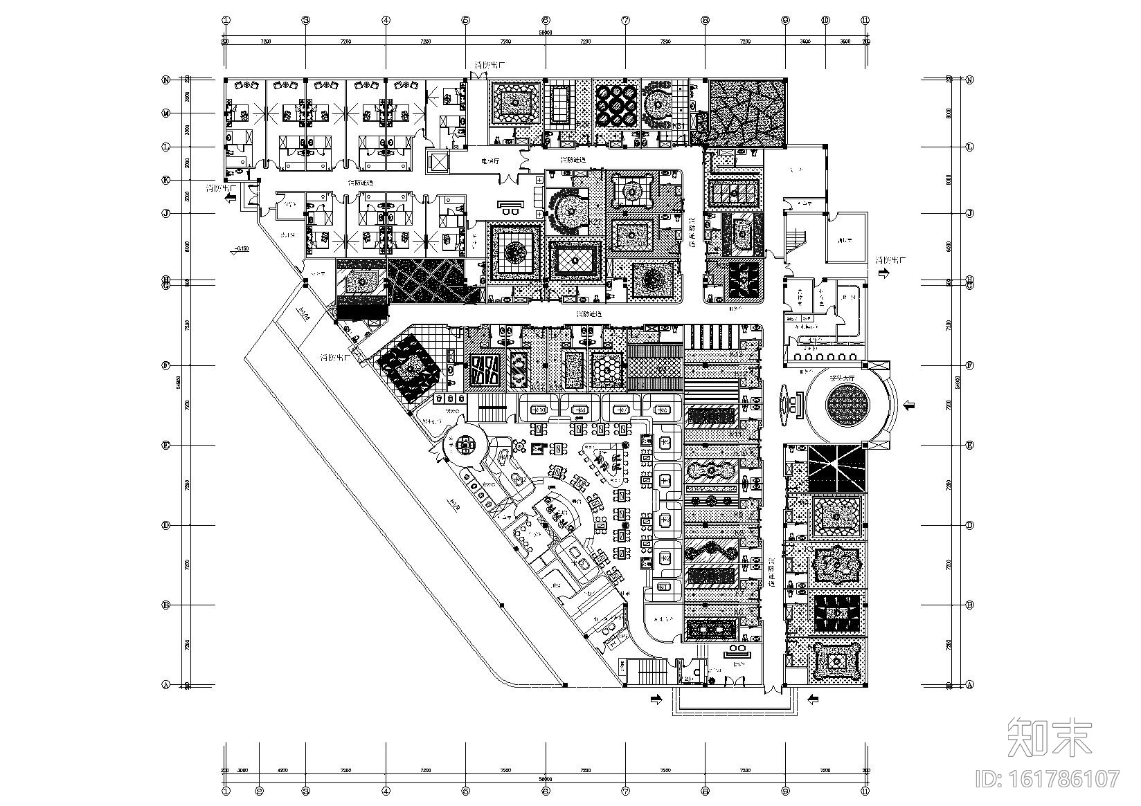 天王星KTV室内装饰设计项目施工图cad施工图下载【ID:161786107】