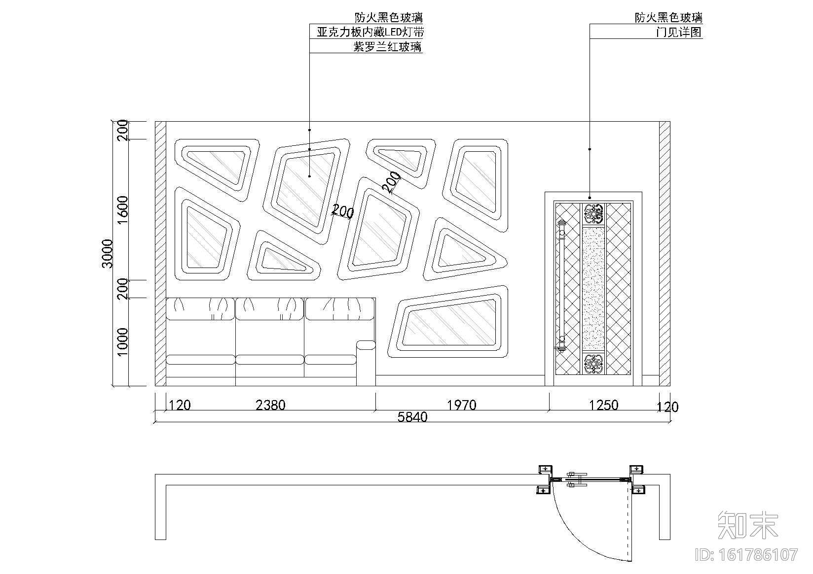 天王星KTV室内装饰设计项目施工图cad施工图下载【ID:161786107】