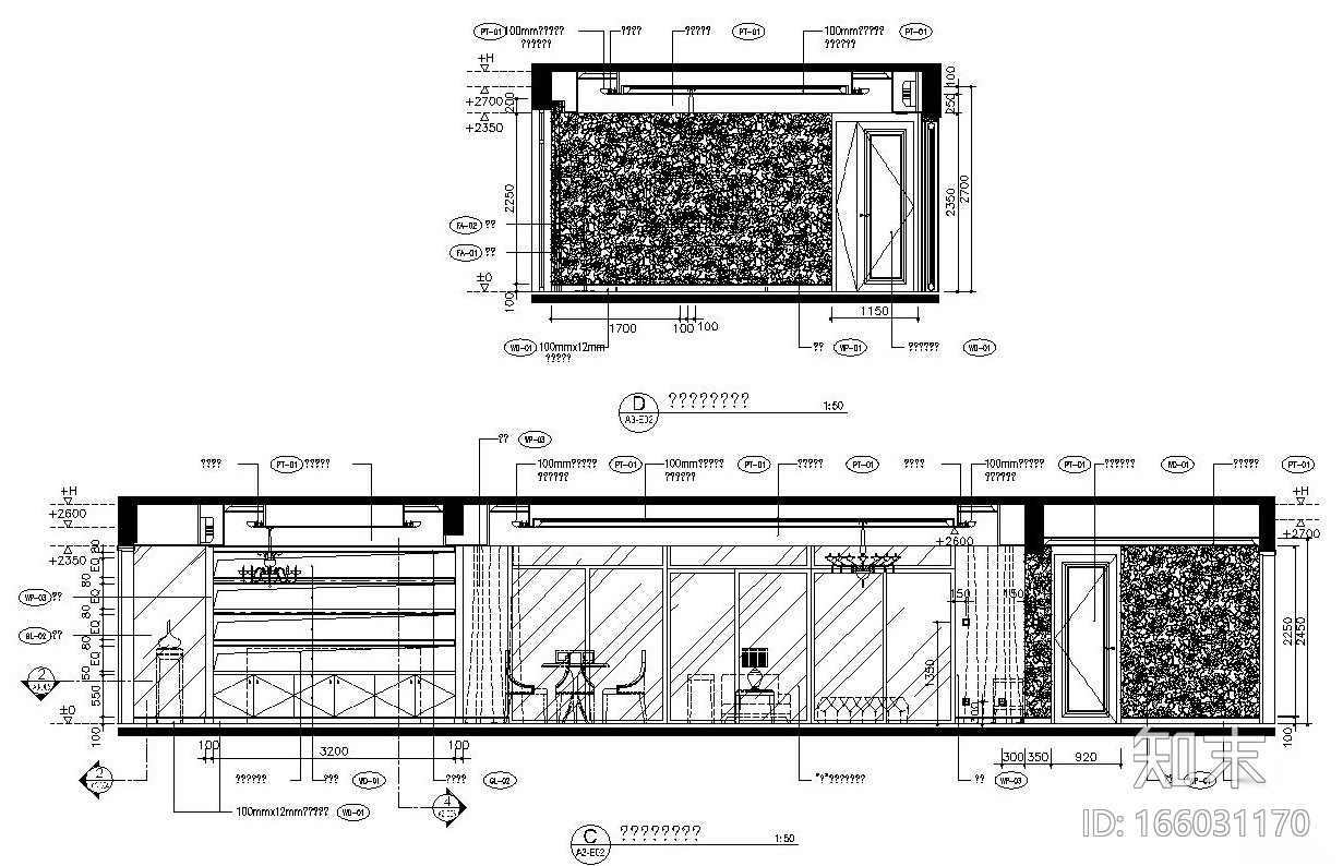 梁志天——珠海东方三套不同户型样板间施工图设计cad施工图下载【ID:166031170】