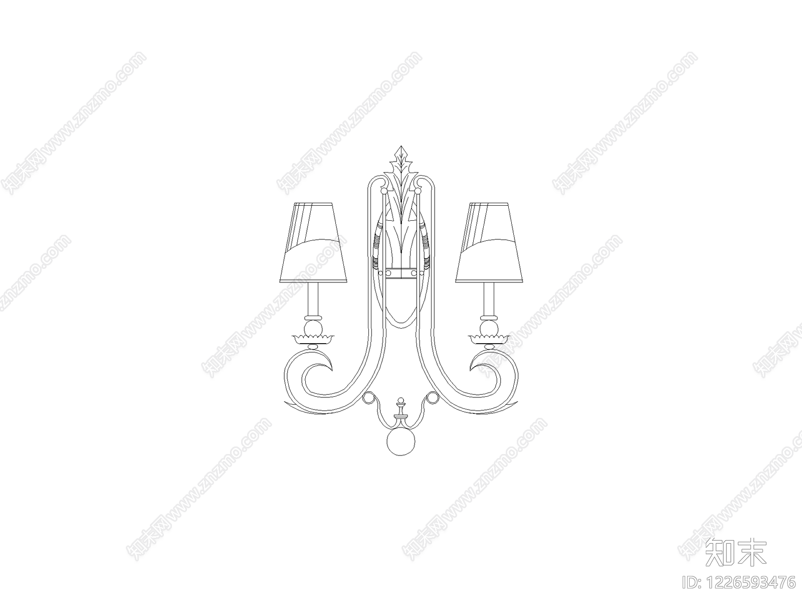 灯具图块cad施工图下载【ID:1226593476】