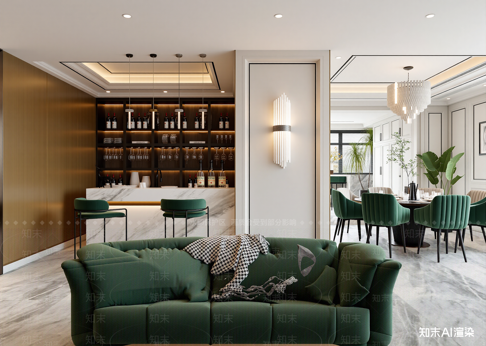 法式酒店大堂3D模型下载【ID:1214838698】