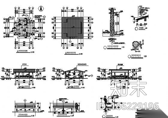 某景区A型收票亭方案图施工图下载【ID:166229196】