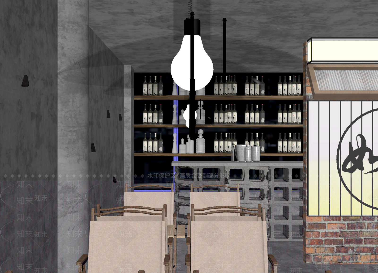 工业酒馆3D模型下载【ID:1215153635】