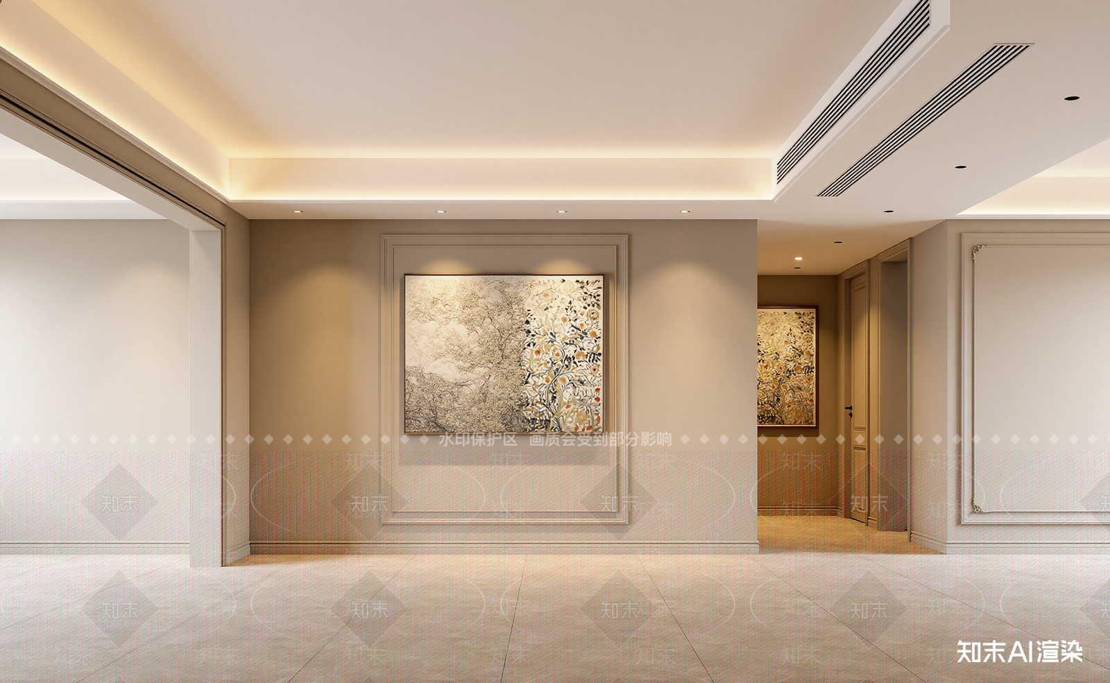 法式玄关3D模型下载【ID:1214593716】