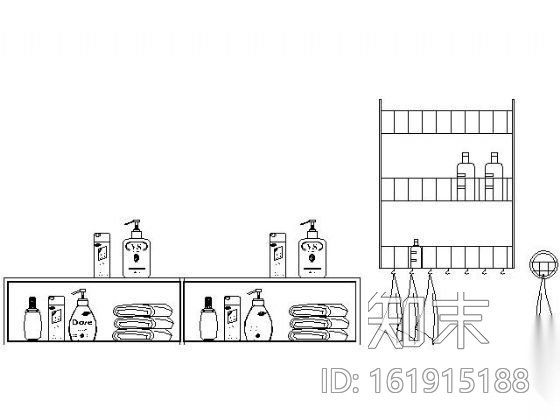 卫浴洁具图块集cad施工图下载【ID:161915188】