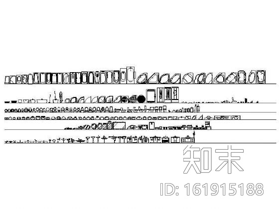 卫浴洁具图块集cad施工图下载【ID:161915188】