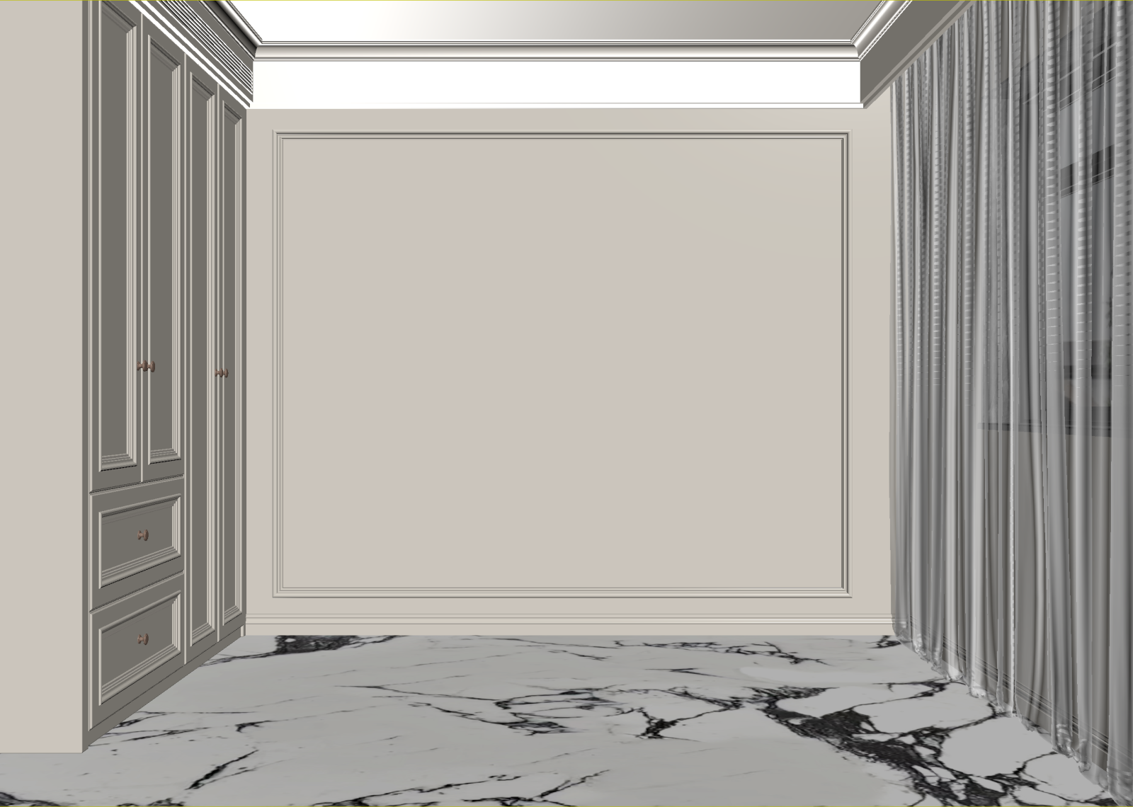 法式衣帽间3D模型下载【ID:1215175121】