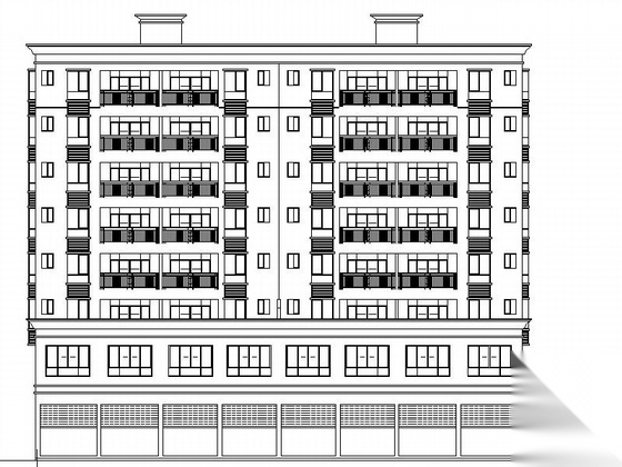 某九层商住建筑扩初图cad施工图下载【ID:167490110】