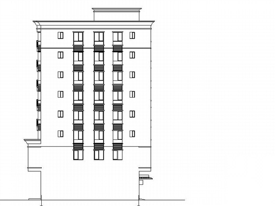 某九层商住建筑扩初图cad施工图下载【ID:167490110】
