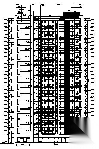 深圳红树湾某住宅小区R4楼建筑施工图cad施工图下载【ID:149790105】