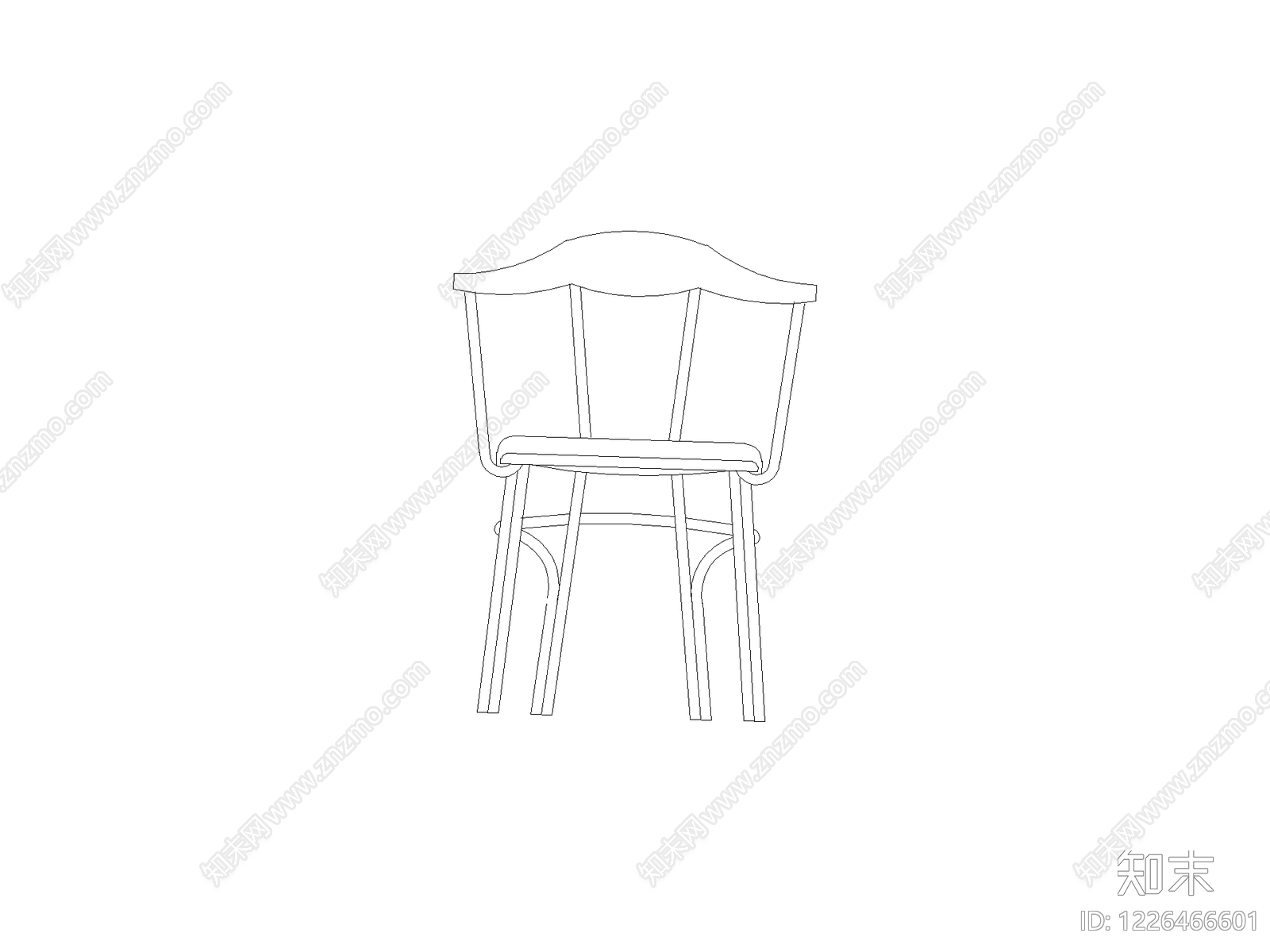 椅子cad施工图下载【ID:1226466601】