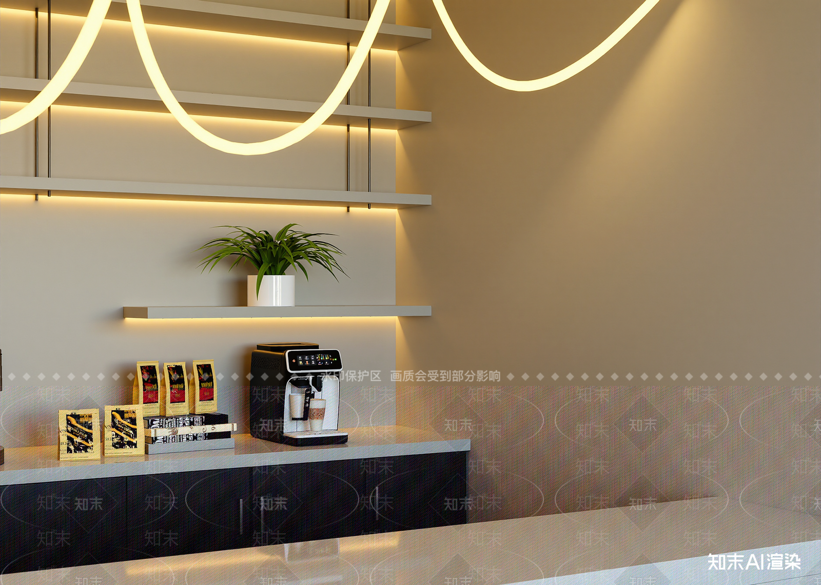 现代茶水间3D模型下载【ID:1214579195】