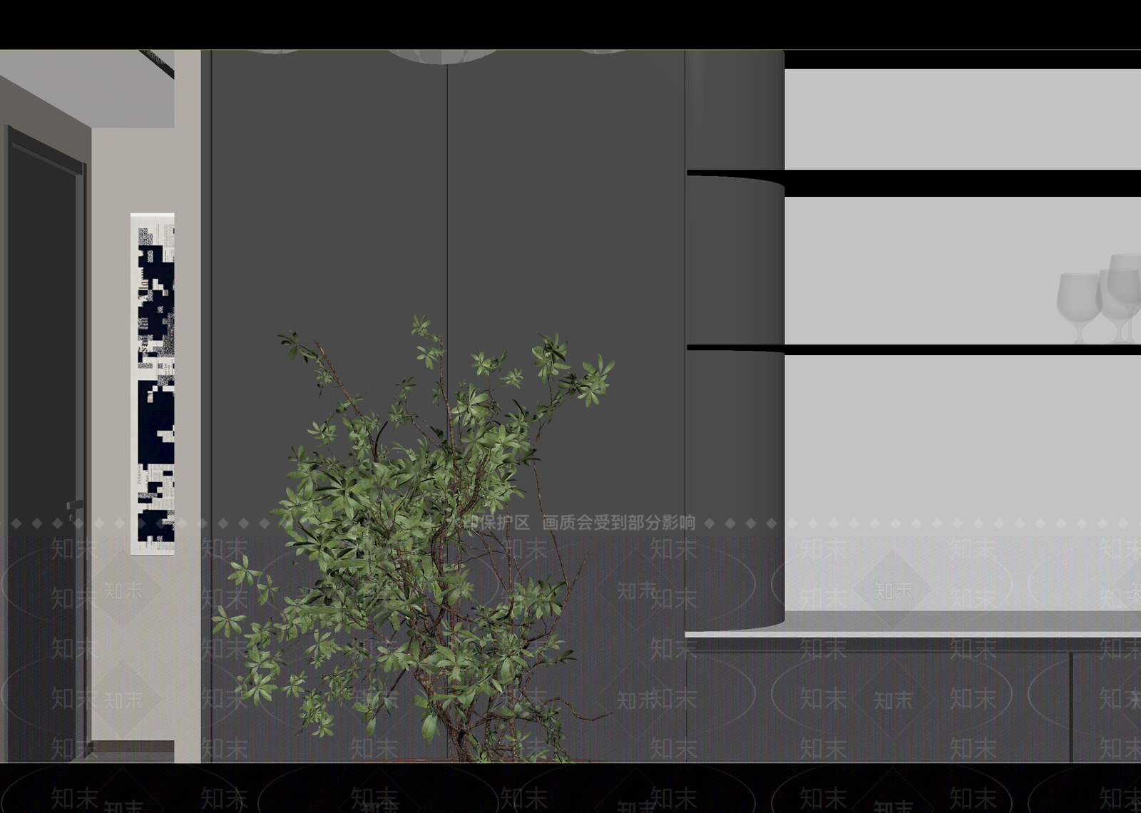 现代玄关3D模型下载【ID:1214762174】