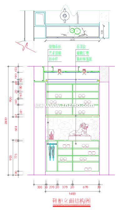 鞋柜cad施工图下载【ID:178426193】