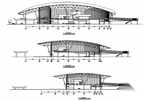 [济南]某国际机场航站楼建筑幕墙施工图cad施工图下载【ID:164867186】