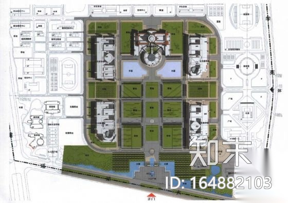 江西师范大学规划与景观设计cad施工图下载【ID:164882103】