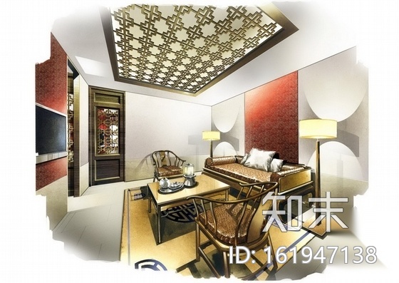 [北京]豪华文化五星级艺术酒店客房装修图（含方案）cad施工图下载【ID:161947138】