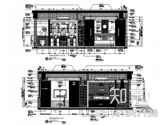 [北京]豪华文化五星级艺术酒店客房装修图（含方案）cad施工图下载【ID:161947138】