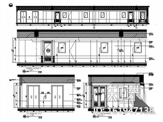 [北京]豪华文化五星级艺术酒店客房装修图（含方案）cad施工图下载【ID:161947138】