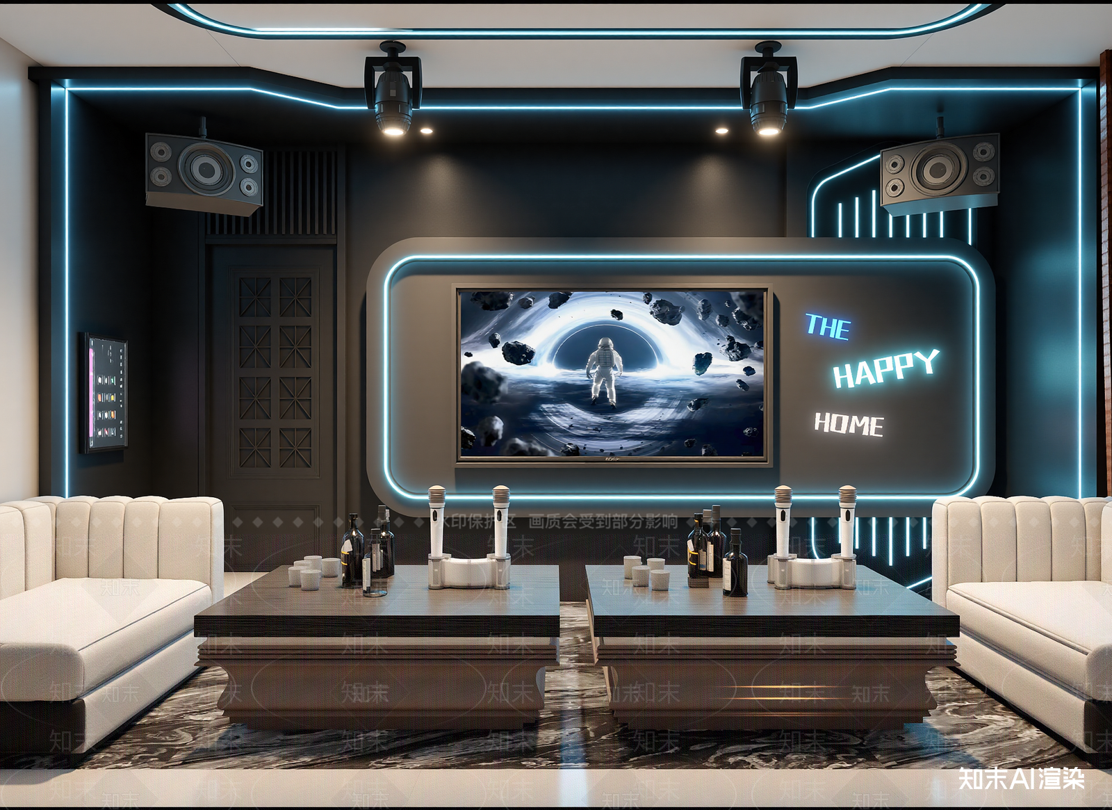 现代影音室3D模型下载【ID:1214039265】