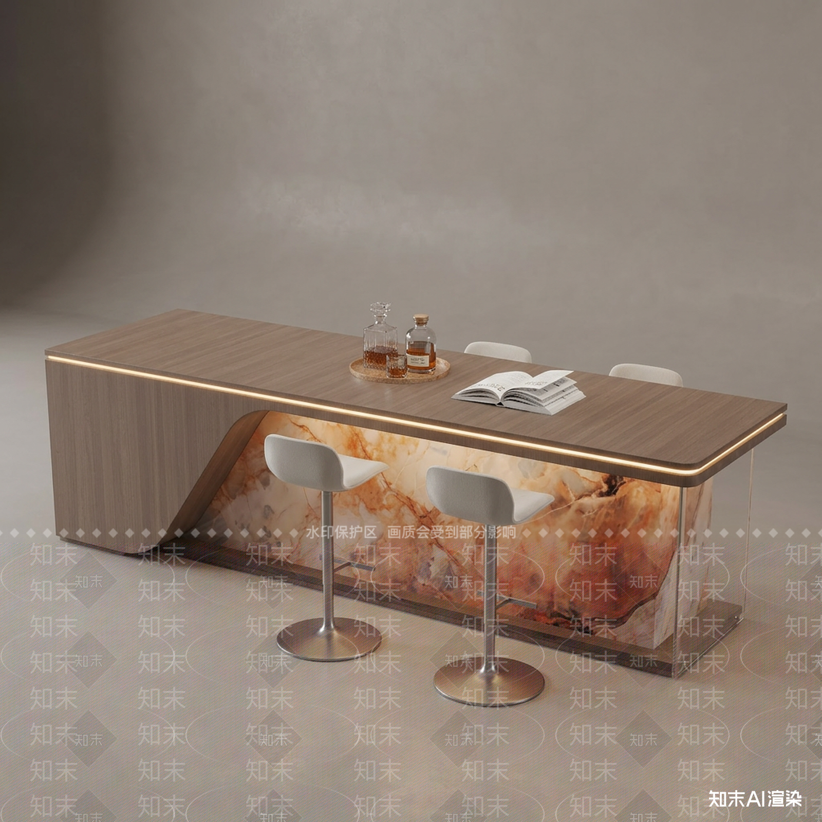 复合式吧台吧台3D模型下载【ID:1227308360】