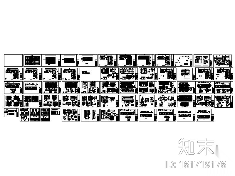 某广场大楼大型美容院装修图cad施工图下载【ID:161719176】