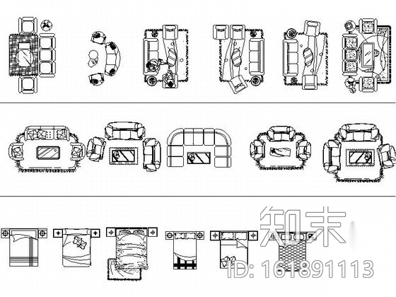 超全家装平面CAD图块下载施工图下载【ID:161891113】