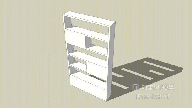 书架SU模型下载【ID:718061052】