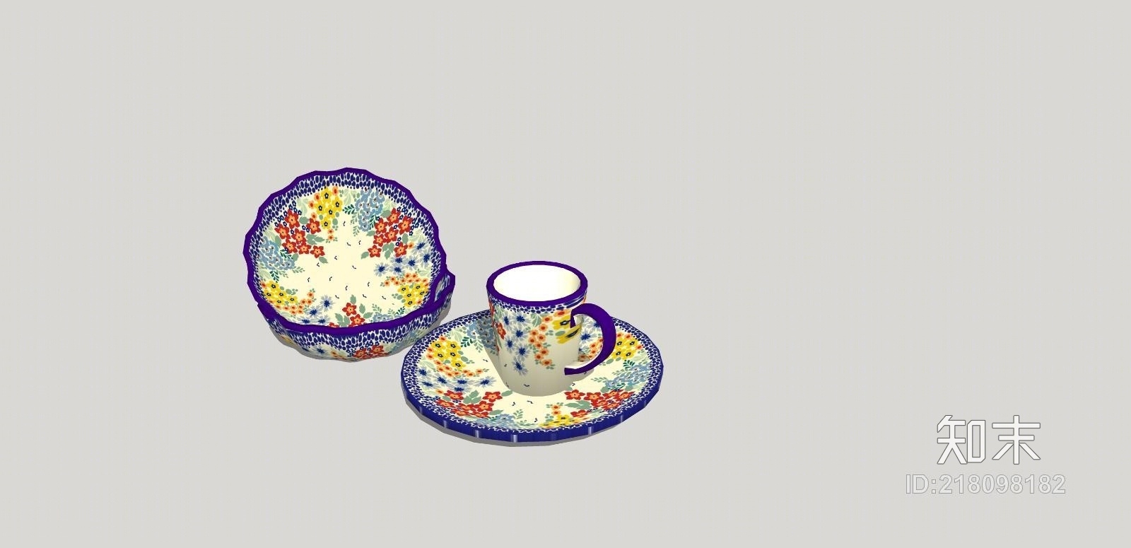 精品免费摆件组合SU模型下载【ID:218098182】