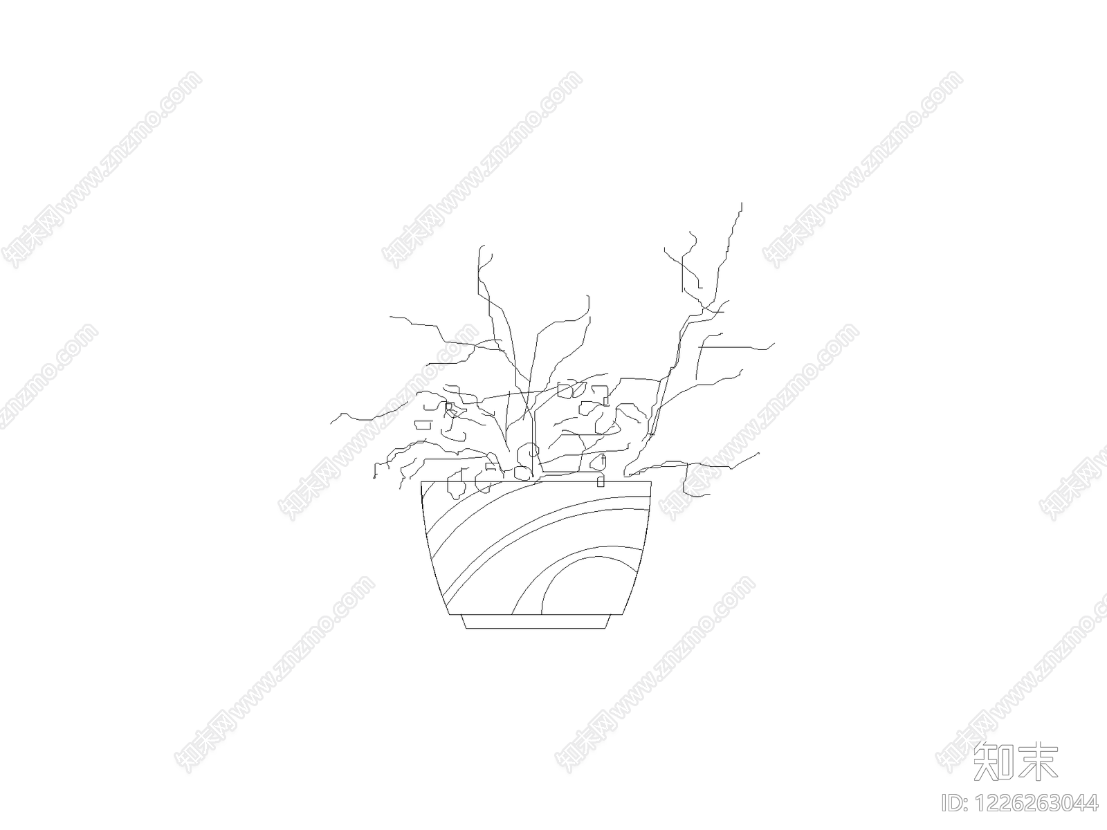 陈设类立面挂画cad施工图下载【ID:1226263044】