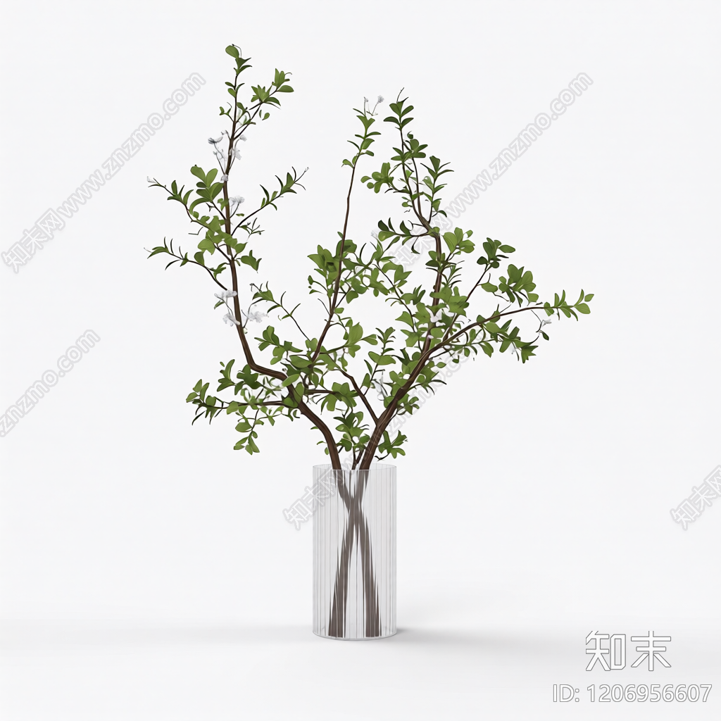 花瓶插花装饰3D模型下载【ID:1206956607】