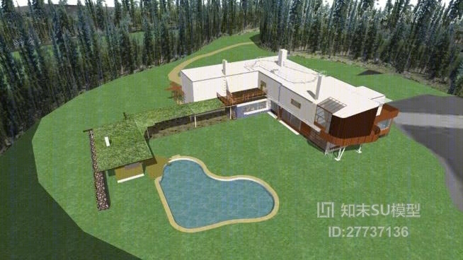独栋别墅SU模型下载【ID:27737136】