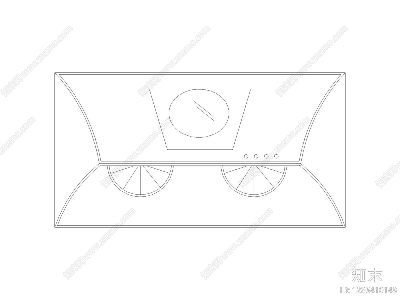 厨房布局图cad施工图下载【ID:1226410143】