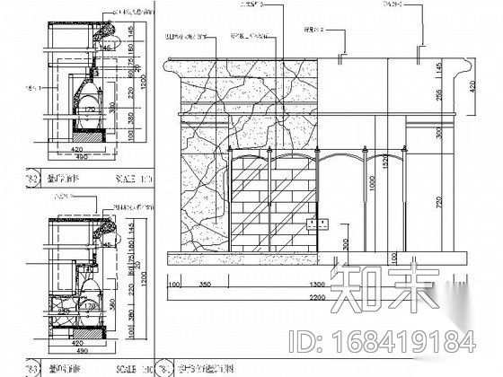 [大连]田园精致三层别墅室内装修图（含实景）cad施工图下载【ID:168419184】