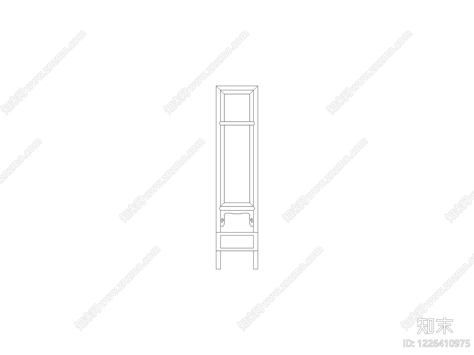 柜子平立面cad施工图下载【ID:1226410975】
