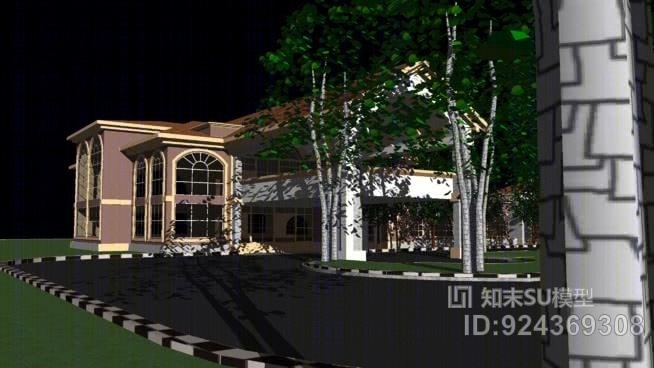 豪宅SU模型下载【ID:924369308】
