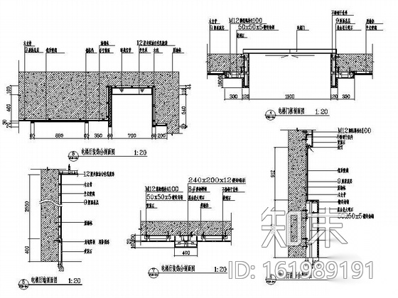 皇家酒店电梯厅装修图cad施工图下载【ID:161989191】