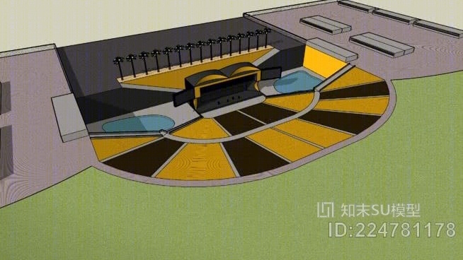 音乐会竞技场SU模型下载【ID:224781178】