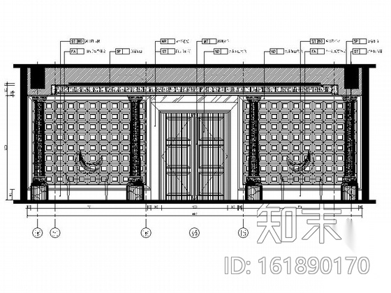 [广东]高档现代风格五星酒店总统套房室内施工图cad施工图下载【ID:161890170】